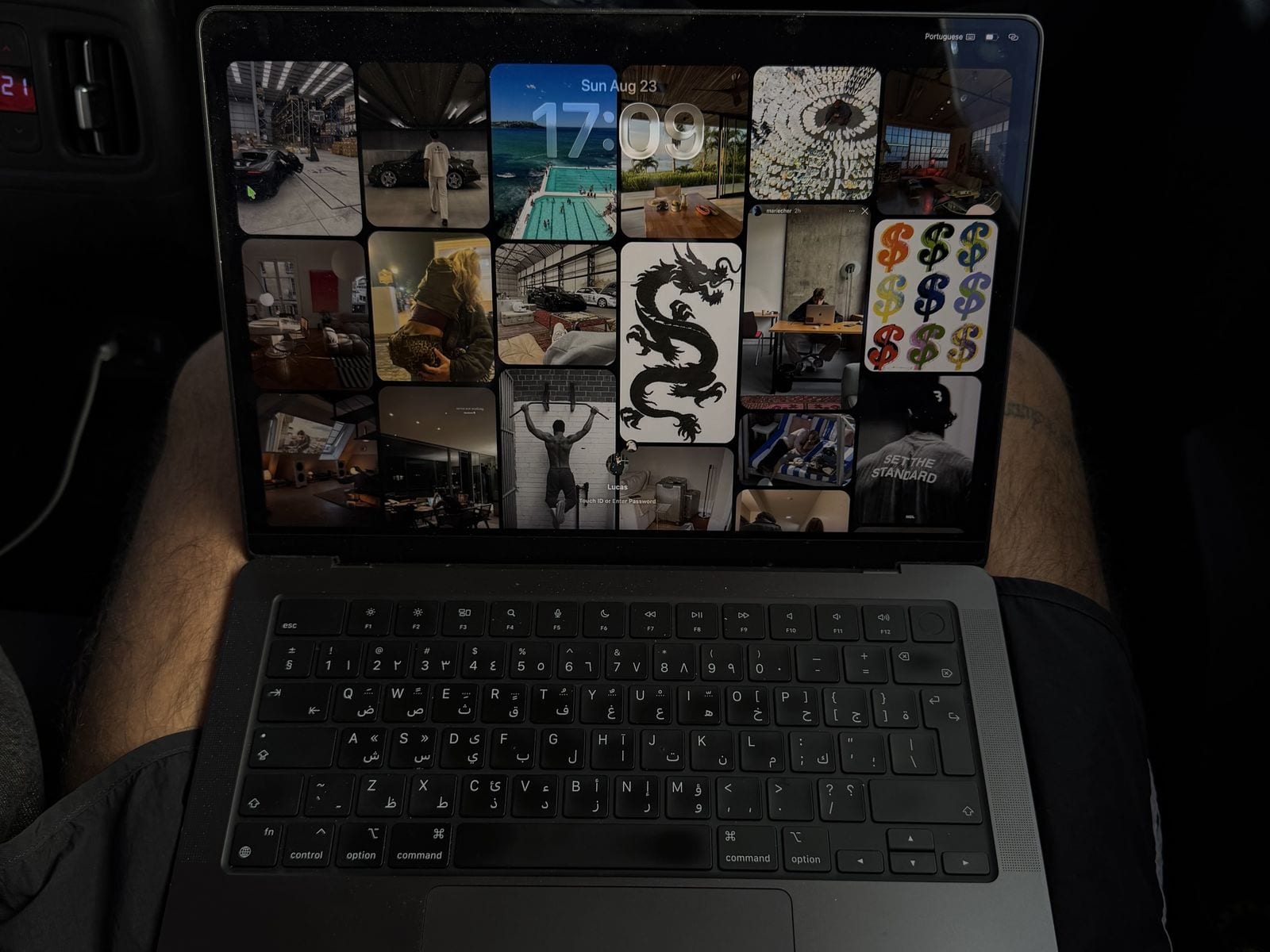VisionWall on a MacBook Pro on the road
